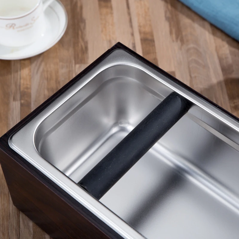 

Stainless Steel Espresso Coffee Knocking Box Container Coffee Grounds Barrel Coffee Accessories, Coffee Knocking Box Container C