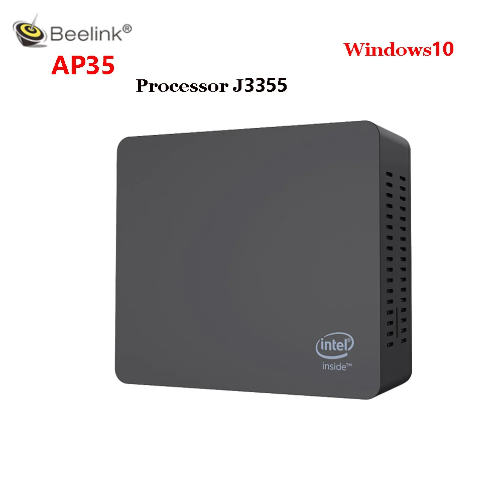 Мини-ПК Beelink AP35 Windows 10 Intel J3355 4 Гб DDR4 64 ГБ 1000 Мбит/с 2 ГГц 5 8 Wi-Fi USB3.0 BT4.0 мини-ПК