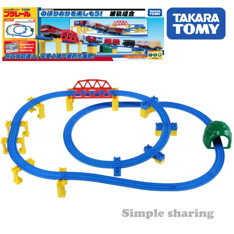 Takara Tomy Tomica Plarail спиральный рельсовый Набор Горячая поп модель поезда Смешные