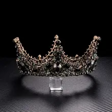 Новинка, стильный головной убор для невесты, Ретро стиль, медный, черный и белый цвет, с узором, Круглая Большая корона, свадебное платье, аксессуары для дня рождения, м