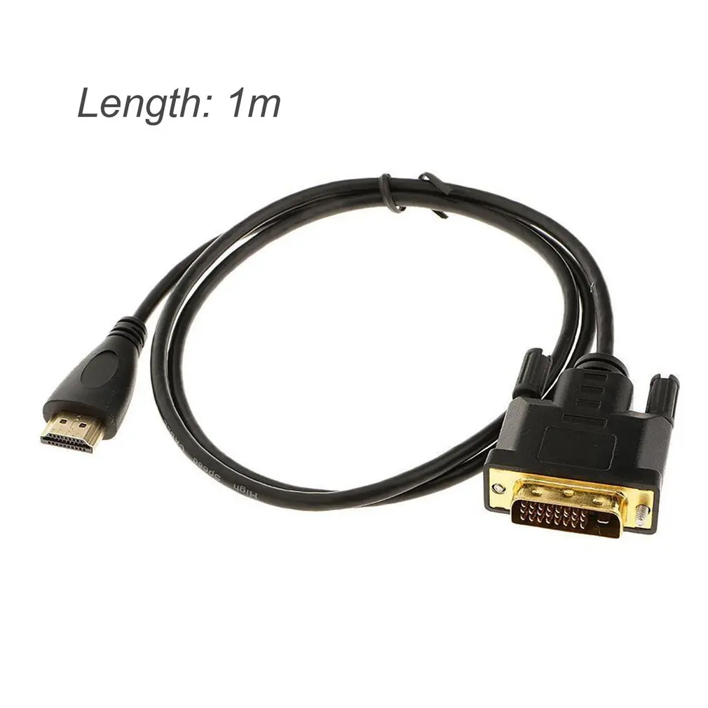 Ультратонкий HDMI кабель HDMI-Male-DVI 24+ 1 Мужской адаптер видеопровод Full HD 1080P 1/1. 5/1. 8/2/3/5m "сделай сам"