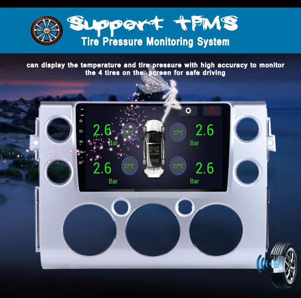 Best For FJ CRUISER 2007 - 2018 Car radio audio stereo 4G + 64G Android 9.1 with 4G Lte wifi video Player gps HU support dab dvr cam 14