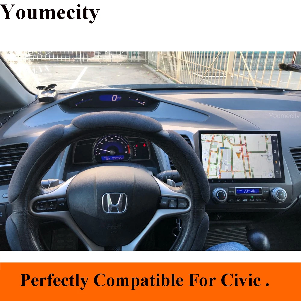 Top Android 9.0 Octa Core Car dvd Video headUnit dvd For Honda Civic 2006-2011 Capacitive screen 1024 *600 RDS radio wifi  bluetooth 4