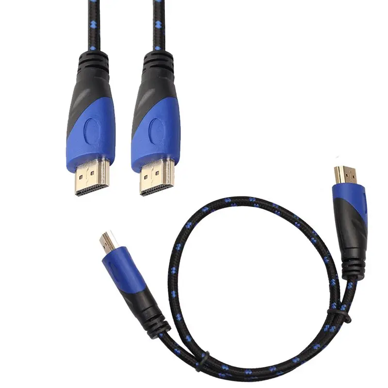 gold-plated hdmi cable HD video cable audio cable hdmi cable dual-color mode red and black network blue black