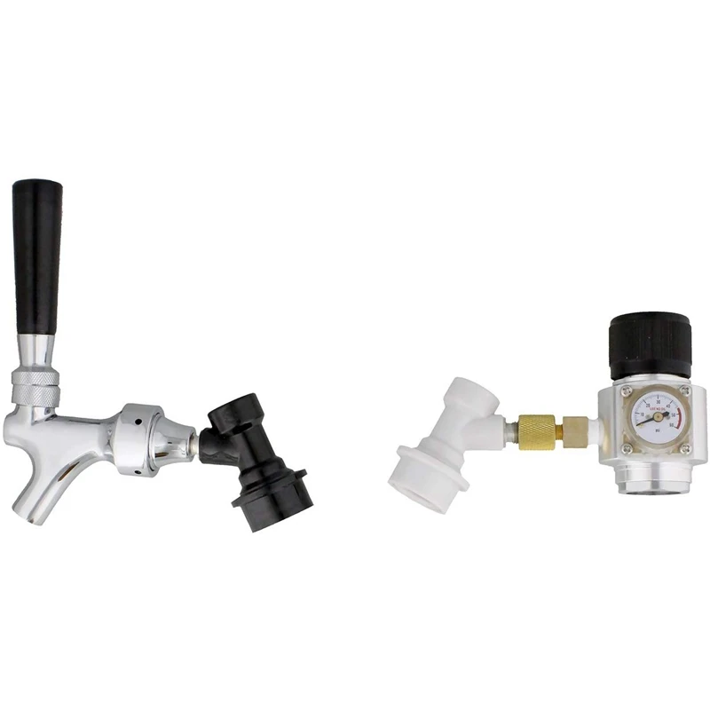 Portable Cornelius Keg Dispense Kit - Mini CO2 Regulator and Draft Beer Dispenser Keg Spout for Bee