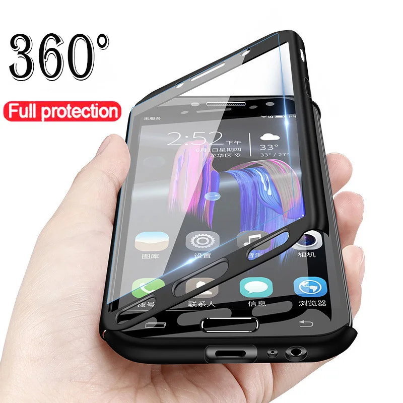 Роскошный чехол с полной защитой 360 чехлы для Samsung Galaxy A50 A30 M20 A8 A6 J4 J6 Plus A750 2018 S9 S8 S10