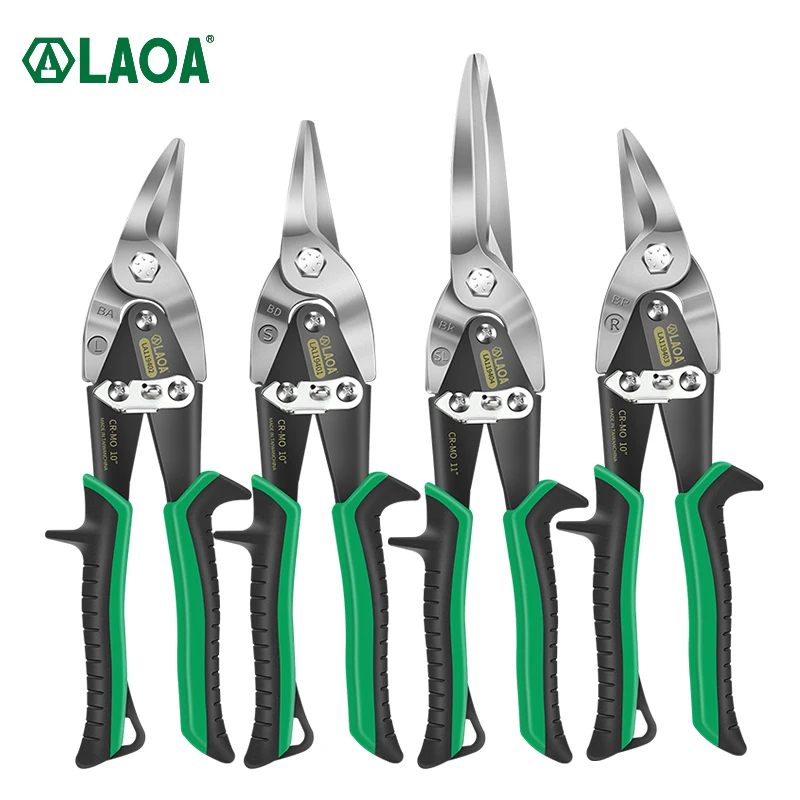 

LAOA 10"/11" Scissors Shears Iron Sheet Steel sheet Industrial Standard Double Lever Metalworking Iron Cutter Tin Snips Scissors