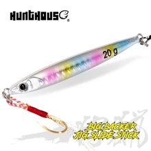 Hunthouse Metal Jig Fishing Lure Slow Cast Jigging Spoon 7g/10g/15g/20g Shore Casting Jig Artificial For Sea Bass