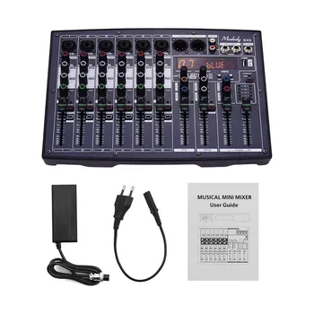 

Muslady BX6 Mixing Console Mini 6 Channels Mixer with 16 DSP Effects Built-in 48V Phantom Power Supply Support BT Connection