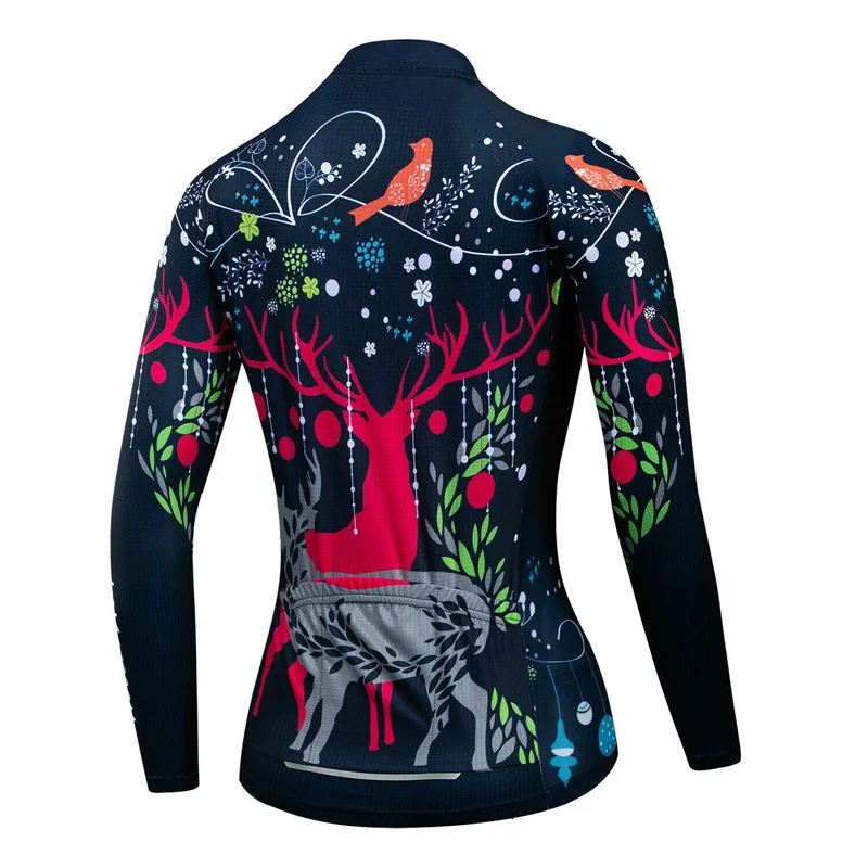 2022 New Design Women's Long Sleeve Cycling Jersey Colorful Mountain Bike Tops And Shirts Anti UV Bicycle Sportswear MTB Clothes 3