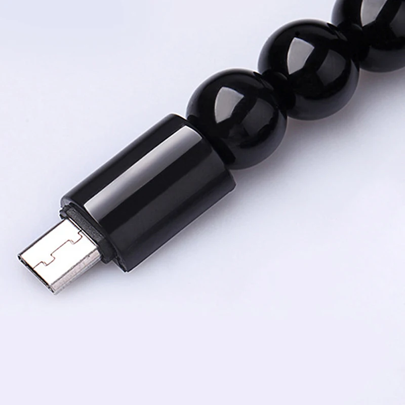 23,7 см бусины зарядный кабель Micro USB2.0 браслет зарядное устройство для мобильного телефона Совместимость для телефонов Android кабели для передачи данных зарядное устройство для телефона s