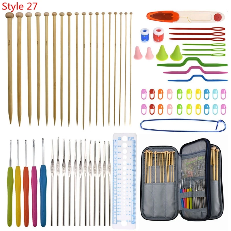 Fenrry Crochet Hook Set Loom Knit Hook Set Crochet Needle Hook Kit Plastic Knitting  Needles Wool Yarn Needle Random Color - AliExpress