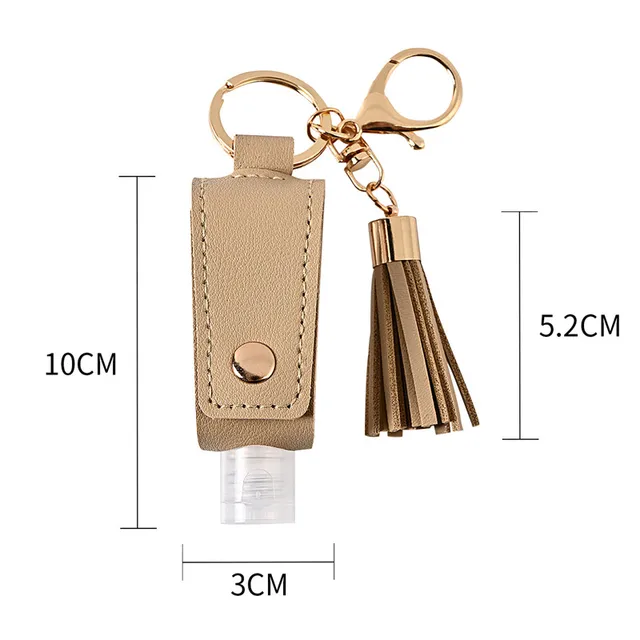 30ml Empty Portable Hand Sanitizer Bottle Keychain Holder Reusable Bottle Hand Washing gel Storage Bottle with Keychain 6