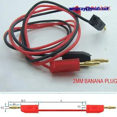 

DHL/EMS 100PCS Gold 2mm TO 2mm Male Banana plug Cables 50cm for Probes Instrument Meter-A7