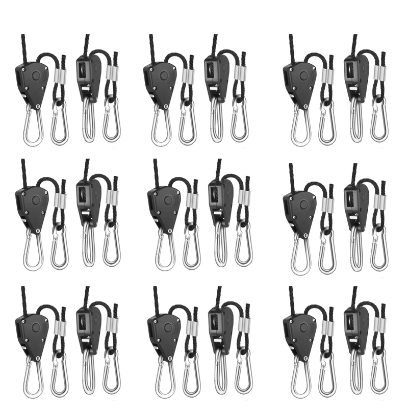 Grow light Adjustable 1/8inch Lanyard Hanging For Tent Fan Grow Plant Lamp Pulley Rope Pulley Lifting Hook led grow light grow light