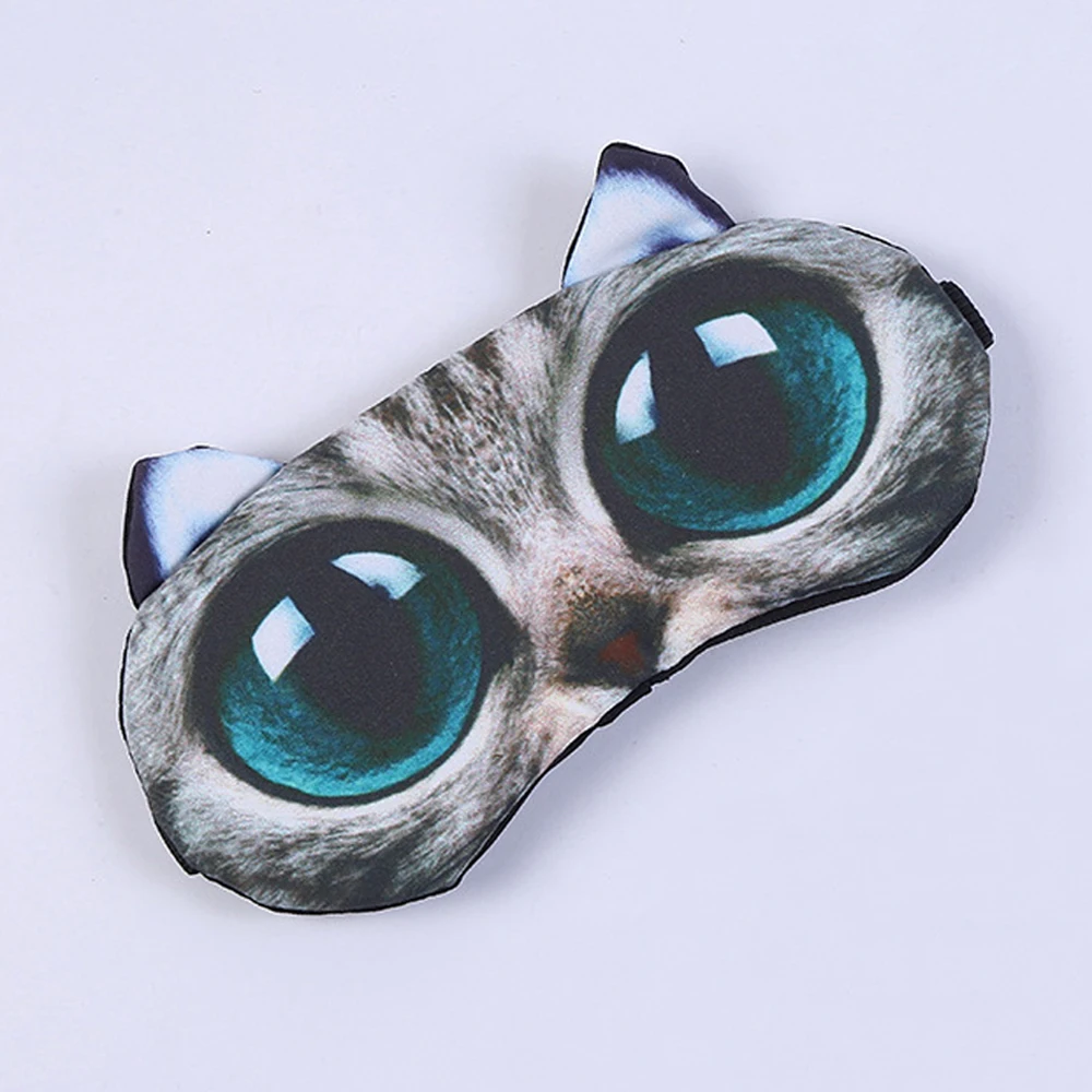 3D Животные тени для век Крышка маска для глаз маска для сна помощь патч отдых расслабить смешные глаза тени Регулируемый сон храп маски для глаз