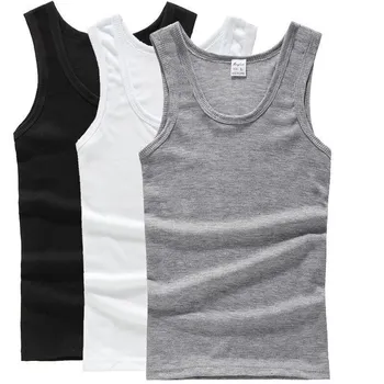

Hot Sale 3pcs 100% Cotton Mens Sleeveless Tank Top Solid Muscle Vest Undershirts O-neck Gymclothing Tees Tops Summer clothing