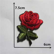 Nueva llegada flor Rosa parches Aplicación de bordado ropa parche para coser DIY Placa de accesorios de parche 1 Uds vender envío gratis