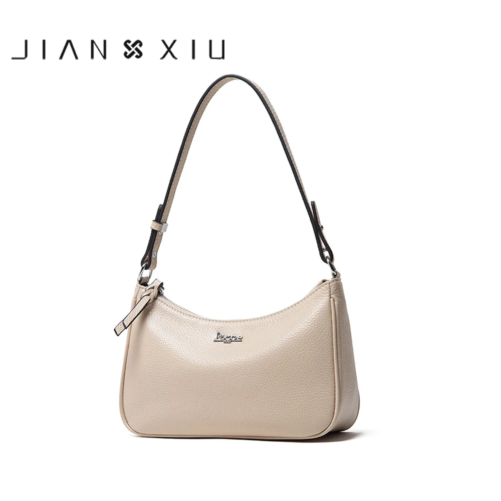 

JIANXIU Brand Genuine Leather Luxury Handbags Women Designer Messenger Bags 2021 New Litchi Texture Shoulder Crossbody Bag Purse