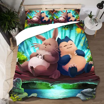 

DIY Totoro Bedding Set 3D Home Textile Quality Qualified Cotton Single Queen King Size Bedding Set Duvet Cover Pillow Cases