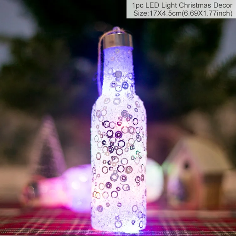 Led style N Веселая Рождественская елка дом Светодиодная лампа деревенские рождественские домики деревянный новогодний декор Noel украшения Рождественские украшения для дома - Цвет: Led style N
