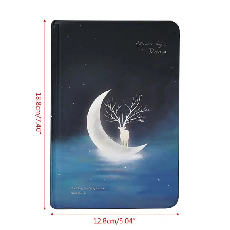 

Cute Luminous Notebook Diary Paper Drawing Sketchbook Noctilucent Office Supply AXYF