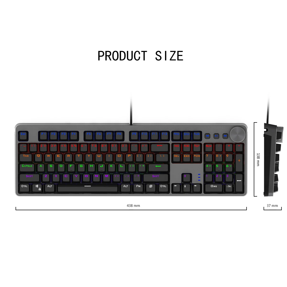 Teclado Mecânico do Jogador Bruxa Azul 104 Chaves Retroiluminado Conduziu a Rússia Eua França Espanha é Apropriado para o Teclado dos Jogadores o - Imagem 2