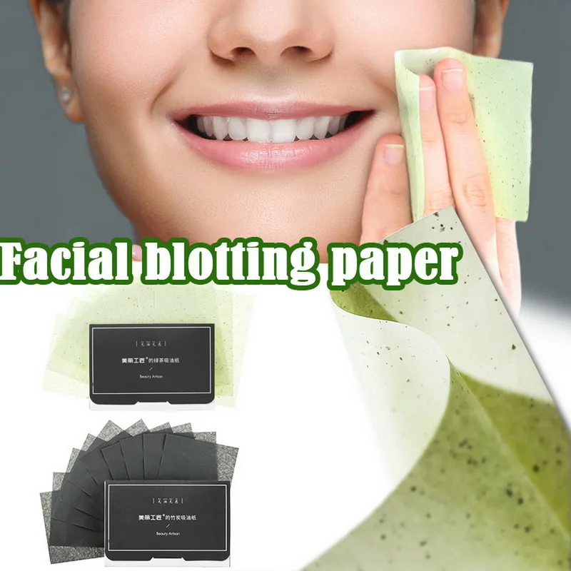Natural Oil Absorbing Tisuues Oil Blotting Paper For Face 100 Sheets