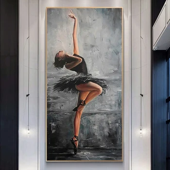 

Beautiful Ballerina Art Portrait Art Painting Wall Canvas Art Poster and Print Wall Art Picture for Living Room Home Decor