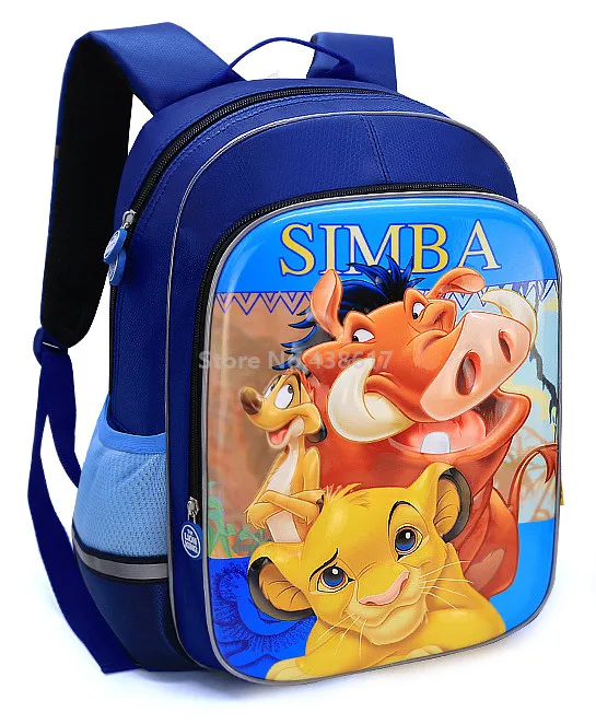 New 3D The Lion King Simba Pumbaa Boys School Bag For Kids Children Elementary Primary School Book Backpack Bag - Цвет: Pumbaa