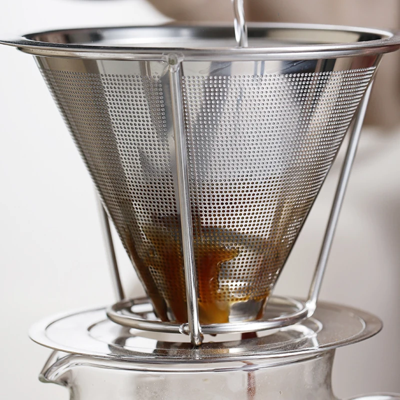 Porte-filtres à Café Vintage – Métal Chromé Et Bois, Accessoire Cuisine
