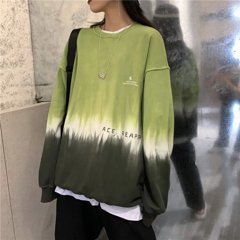 Женские Ulzzang толстовки, весенние толстовки Harajuku с принтом, свободные толстовки с длинным рукавом, модные толстовки для девочек, большие размеры
