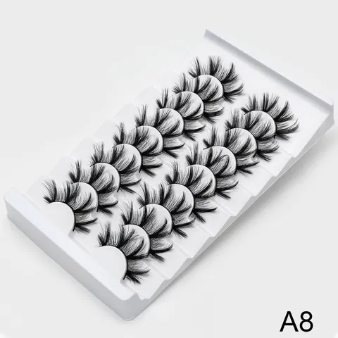 3D Faux Mink Lashes Natural False Eyelashes Dramatic Volume Fake Lashes Makeup Eyelash Extension Silk Eyelashes