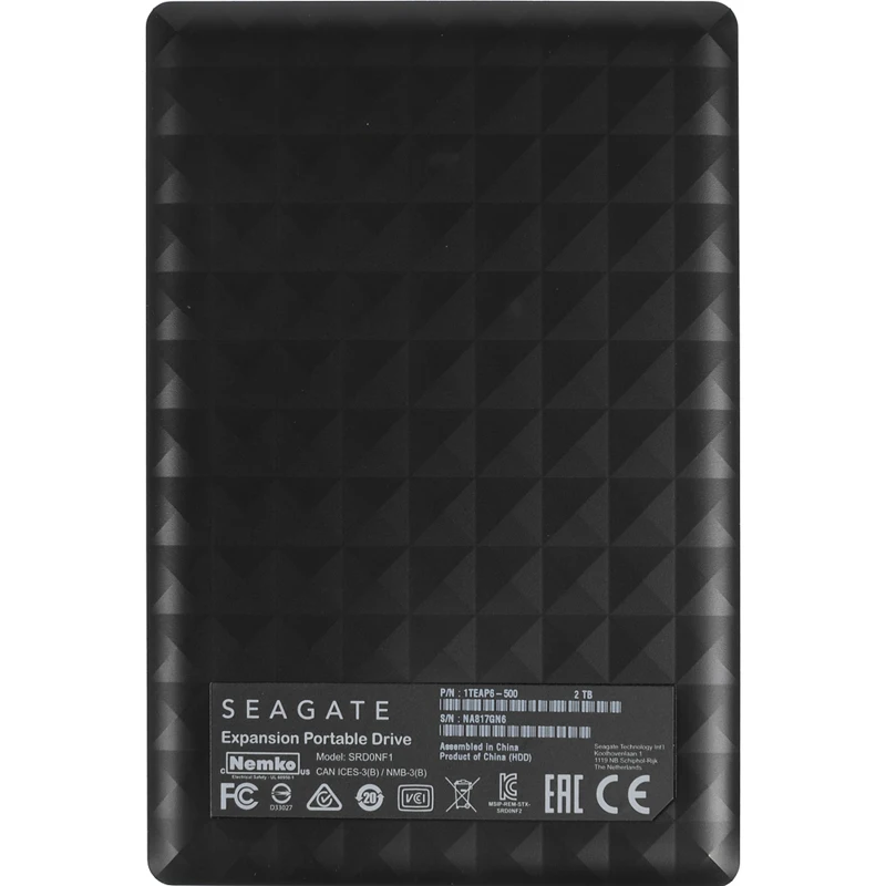 Жесткий диск Seagate Original USB 3.0 2Tb STEA2000400 Expansion Portable 2.5" черный