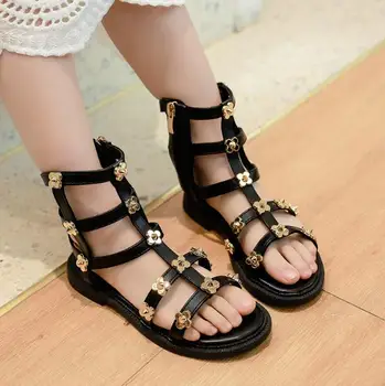 

Hot sell summer fashion Roman boots High-top girls sandals kids gladiator sandals toddler child sandals girls high quality shoes