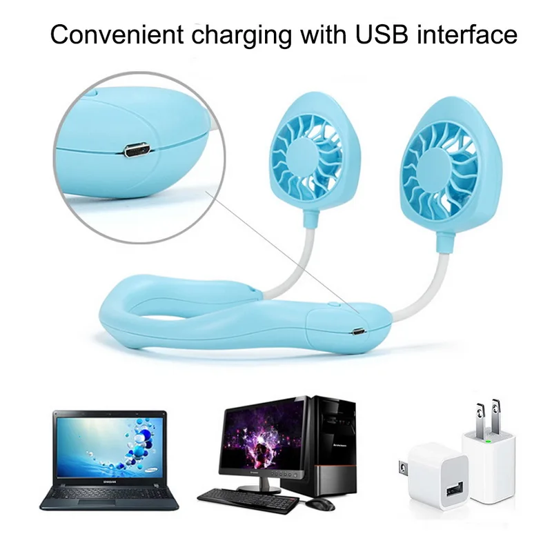 Мини Портативный подвесной вентилятор для занятий спортом USB Перезаряжаемый