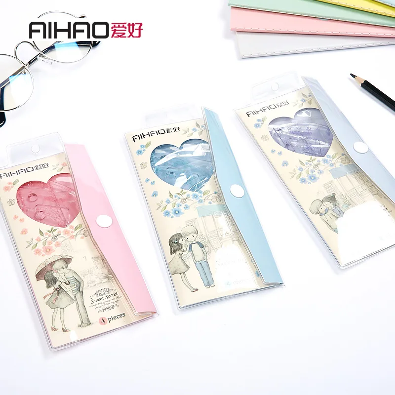 

Students Mapping Ruler Sets Students Ruler Set Ruler Learning Four-piece Set Set Square Lb0049