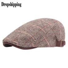 Винтажные удлиняемые деловые мужские береты с рисунком «гусиная лапка», шапка для мальчиков, Кепка с козырьком, кепка с узором «в елочку», плоская кепка, берет# ZD