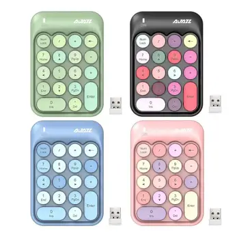 

Colorful Key Wireless Number Keyboard 18-Round Key Financial Numeric Keypad