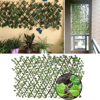 

Expanding Trellis Fence Retractable Fence Artificial Garden Plant Fence UV Protected for Outdoor Indoor Garden Greenhouse Fence