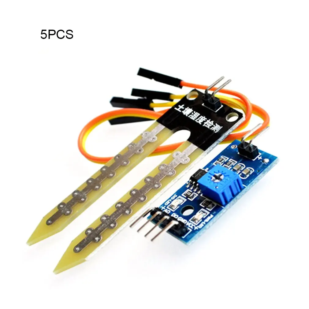 5X гигрометр влажности почвы датчик обнаружения влажности модуль Arduino w/Dupont Ca компаратор чип модуль
