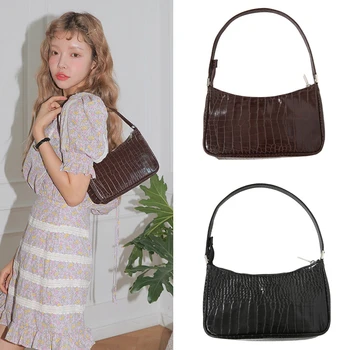 

[BXX] 2020 Spring Summer Woman Trendy New Dark Brown Color Single Strap PU Leather Zipper Shoulder Bag All Match LM266