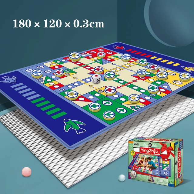 1set New Design Kids Carpet Ludo Board Game Mat for Children Portable Travel Children Toy Chess Family And Party Games 2