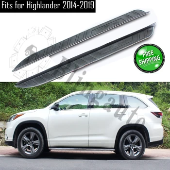 شراءتشغيل المجلس يناسب T. Oota هايلاندر 2014-2019 2 قطعة الجانب الأيسر الأيمن خطوات Nerf بار دواسة سيارة الجانب الدرج قضيب جانبي