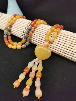 

Natural Hetian Topaz Pendant Hand-carved Heart Jade Pendant Jade Necklace