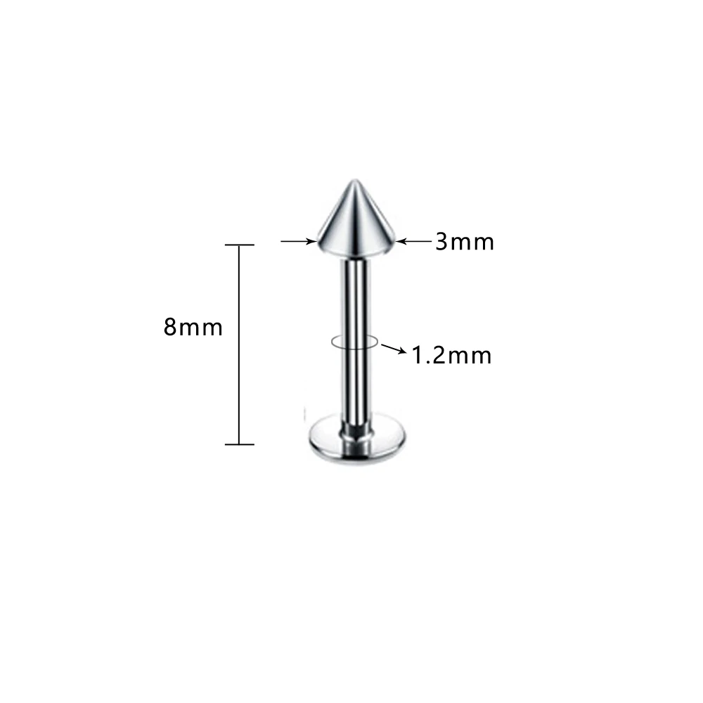 1.2-8-3mm Пирсинг Atacado 1 пара промышленный бар хирургическая сталь Мода Подкова Брови Нос Кольца шпильки уха хряща Tragus ювелирные изделия для тела - Окраска металла: 1.2-8-3mm