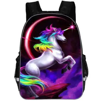 

Unicorn Backpack Dab Small Pony Rainbow Horse Teenagers Boys Girls Toddler Kid School Bags Man Woman Mochila Bolsa