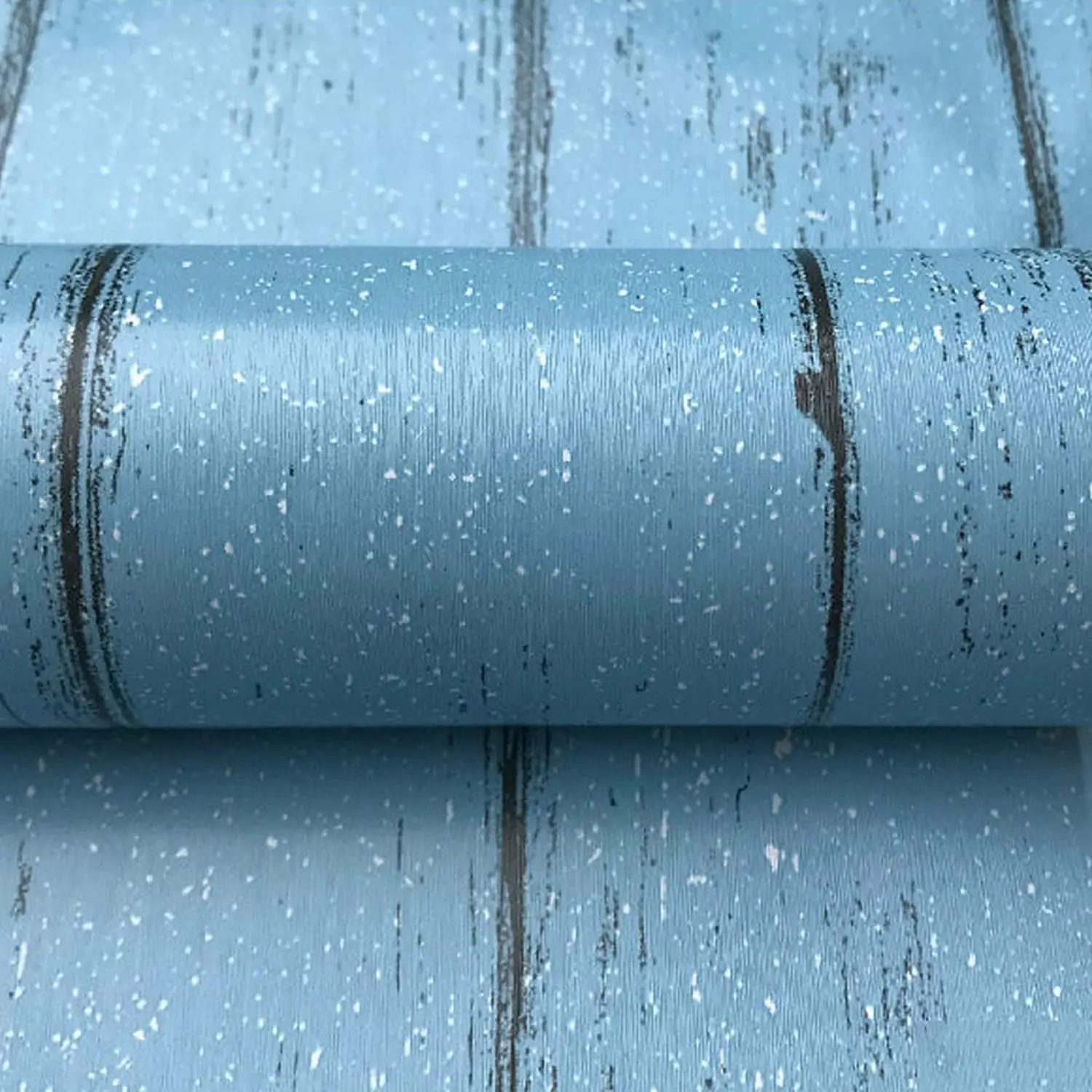 푸른 나뭇결 껍질과 스틱 벽지, 나무 널빤지 이동식 자체 접착 벽지, 디스트레스 장식