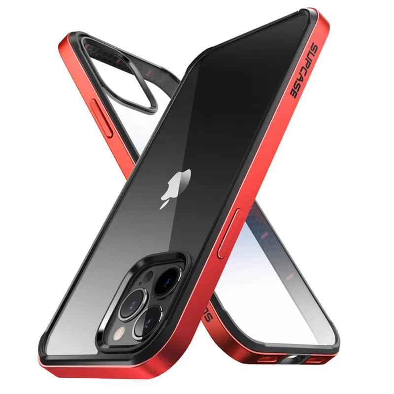 Supcase para Iphone Capa com Tpu Case Polegada 2021 Borda ub Magro Quadro Interior Pára-choques & Transparente Volta 12 Pro Max 6.7 10 6.7 polegada (2020) borda ub magro quadro