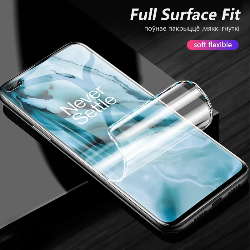 Пленка для защиты экрана OnePlus Nord полное покрытие нано Гидрогелевая пленка с